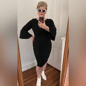 Calvin Klein mod black dress, size 14